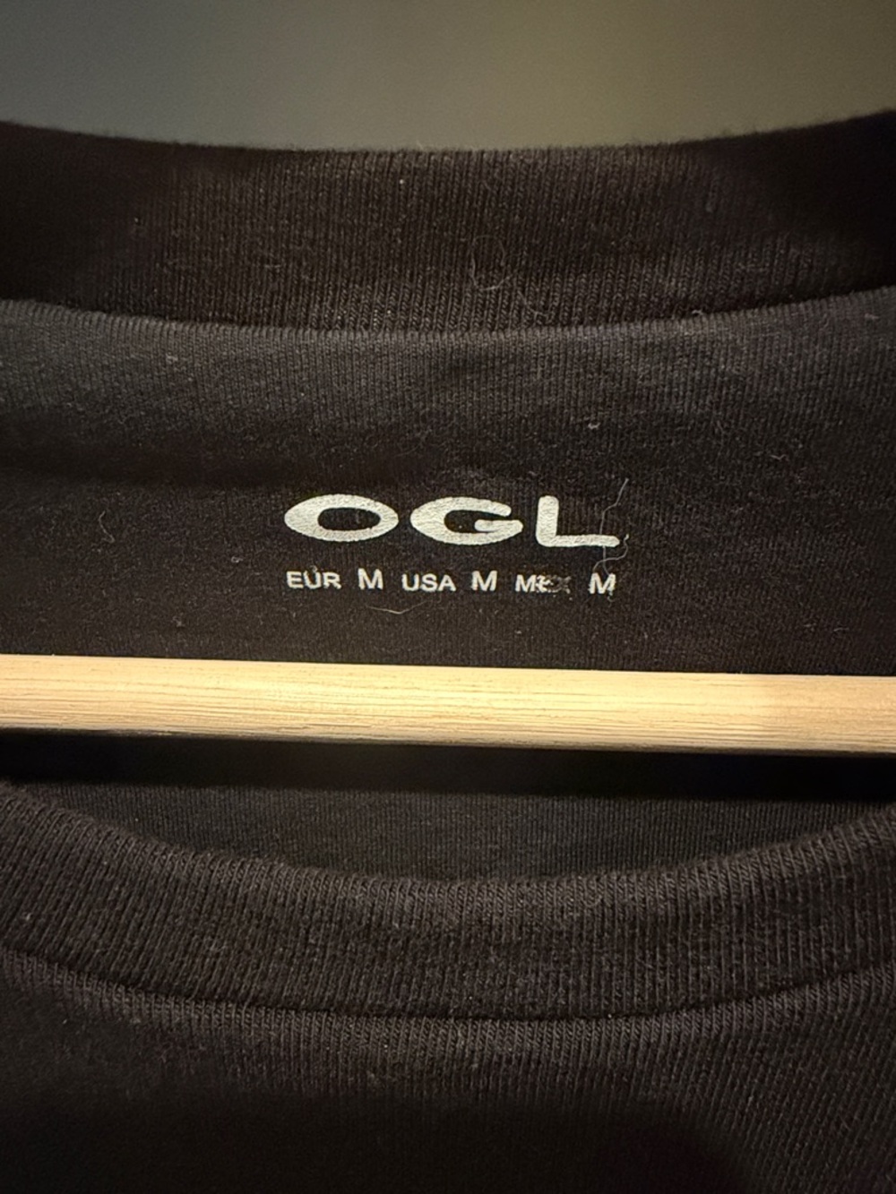 OGL Black Long Sleeve Crewneck Tee - Classic Everyday Top - Picture 2 of 3